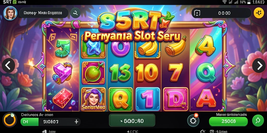 Tampilan gameplay Slot yang mendebarkan dan penuh warna di 5RT.