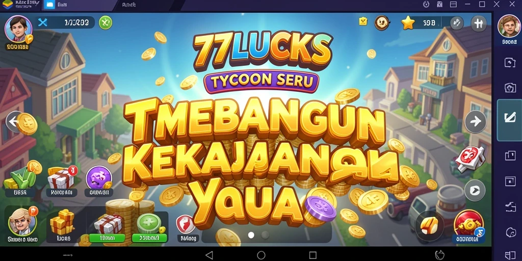 Screenshot gameplay 77LUCKS menampilkan pengalaman membangun empire Tycoon.