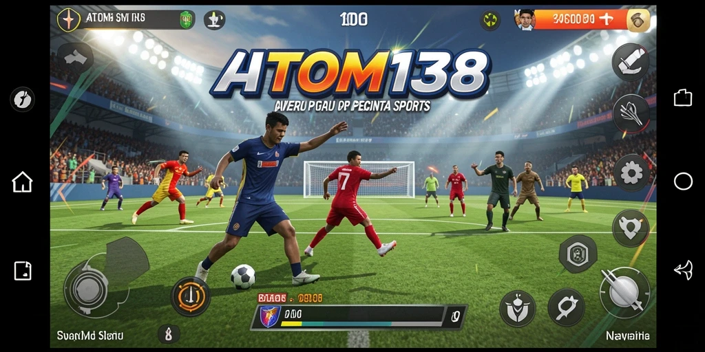 Tampilan screenshot ATOM138 menampilkan aksi seru di pertandingan olahraga.
