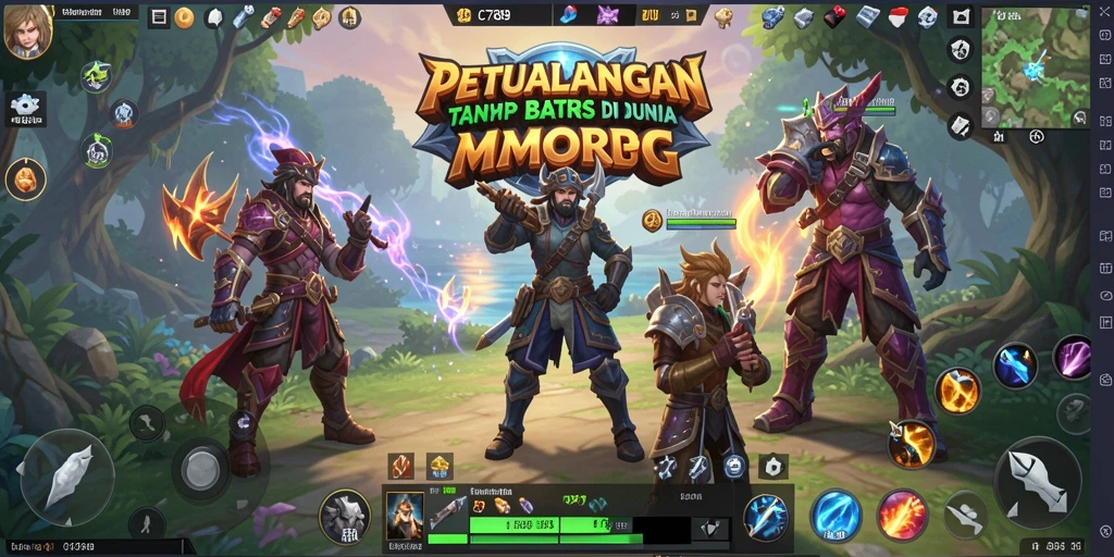 Screenshot utama C789 menampilkan aksi pertempuran seru dalam permainan MMORPG.