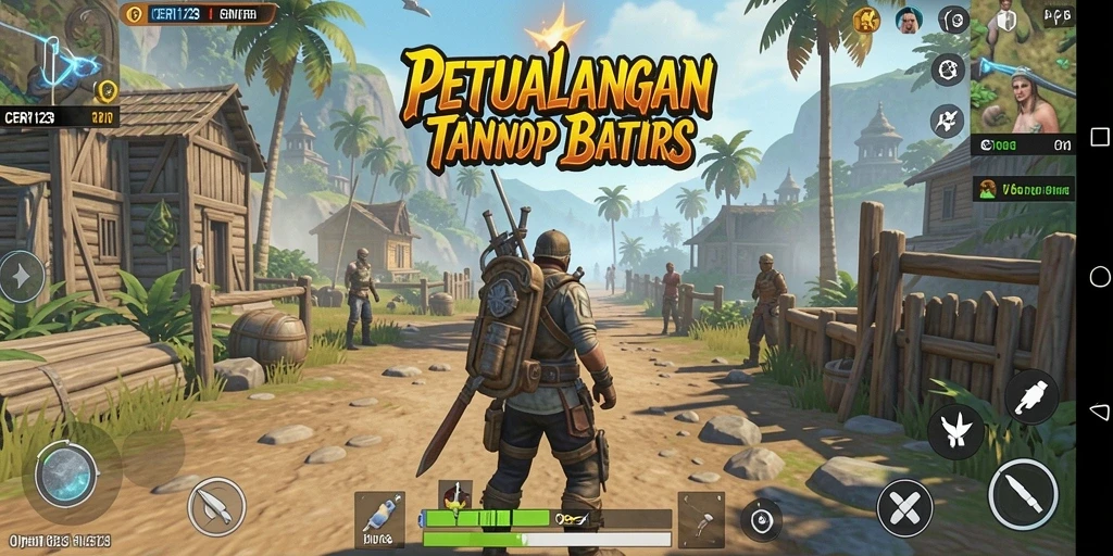 Screenshot dari gameplay CERI123 menampilkan dunia Open World yang luas.
