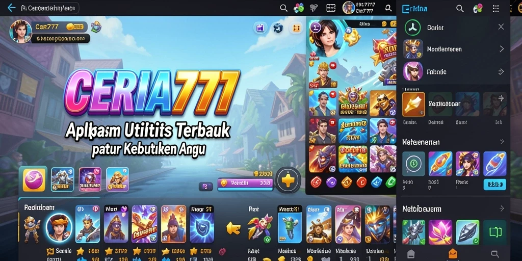 Tampilan antarmuka utama CERIA777 yang menarik dan fungsional.