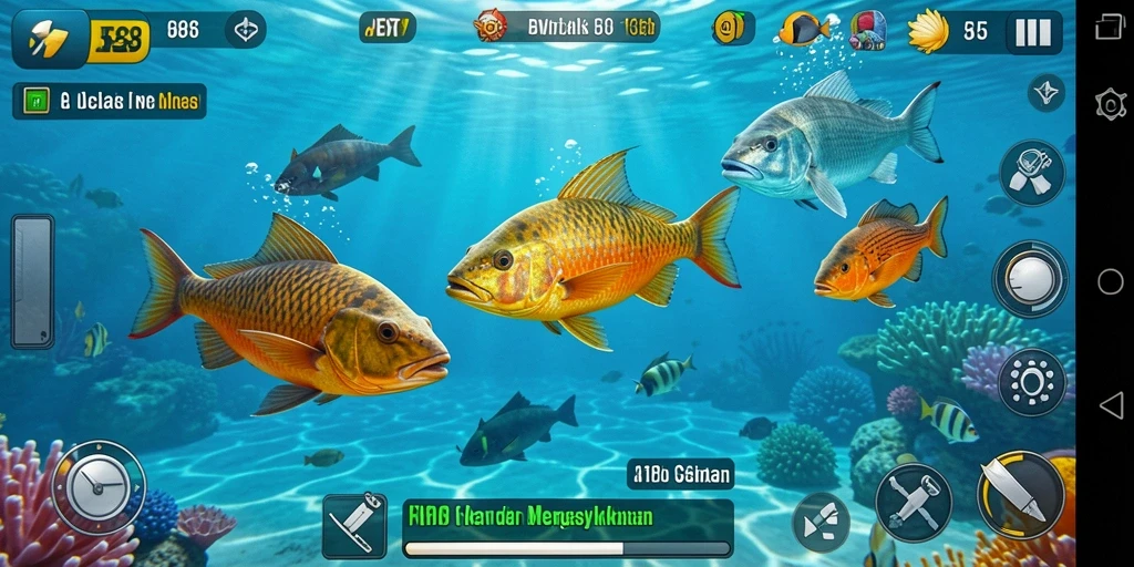 Screenshot menunjukkan gameplay seru E88 dalam Tembak Ikan.