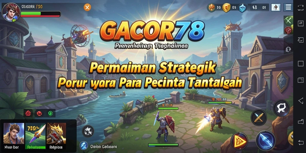 Tampilan screenshot GACOR78 menunjukkan pertempuran strategi intens.