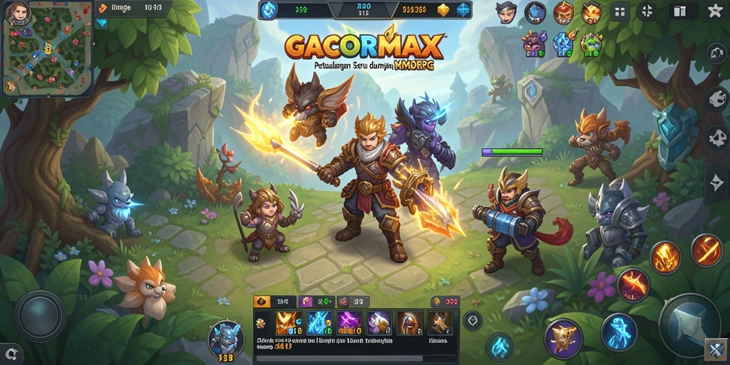 Tampilan gameplay GACORMAX yang menakjubkan di dunia MMORPG.