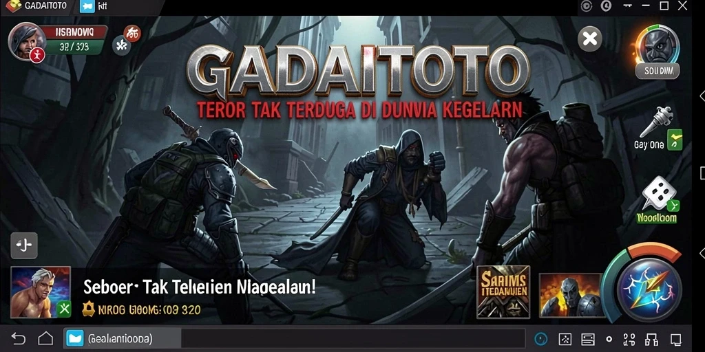 Screenshot gameplay GADAITOTO, menampilkan suasana Horror yang mencekam.