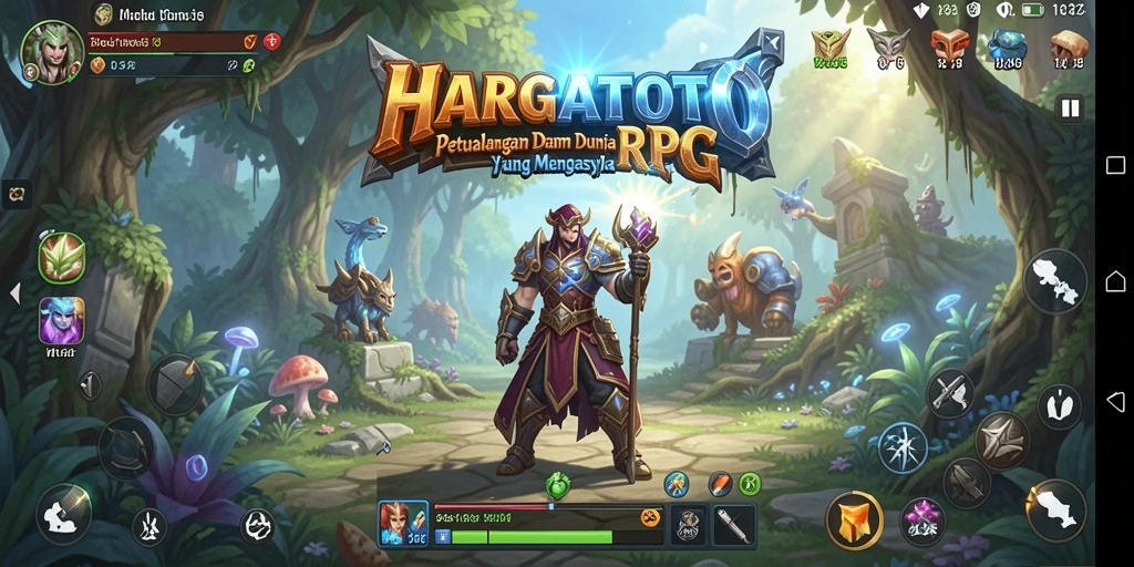 Tangkapan layar dari gameplay RPG HARGATOTO yang menarik.