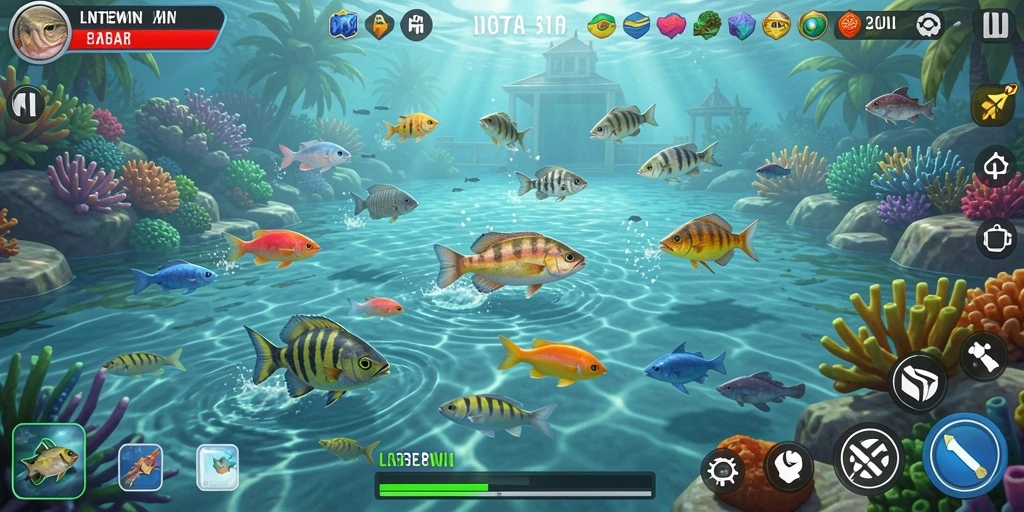 Tampilan gameplay LNTERWIN dengan aksi penuh tembak ikan yang menyenangkan.