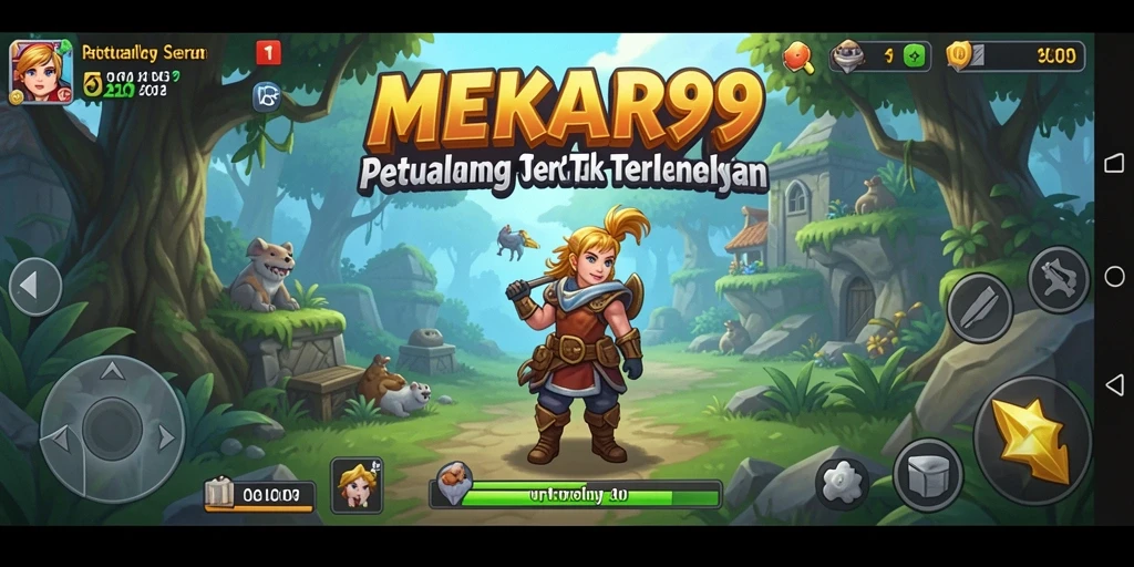 Screenshot MEKAR99 menampilkan aksi seru di dunia petualangan.