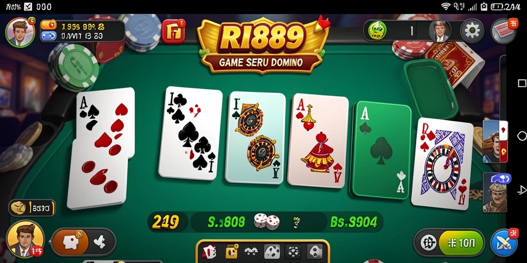 Screenshot gameplay menampilkan keseruan permainan Domino di RI889.