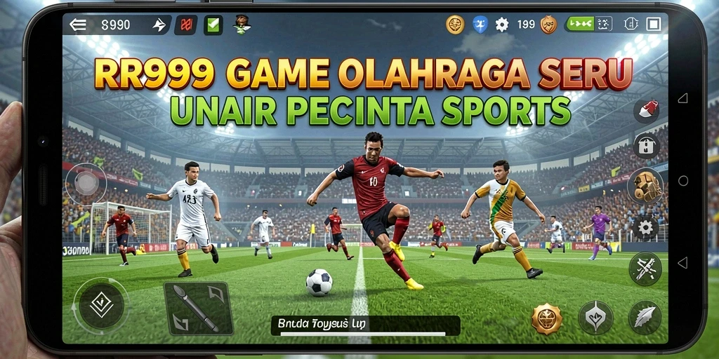 Tangkapan layar utama RR999 menampilkan aksi olahraga yang seru dan mendebarkan.