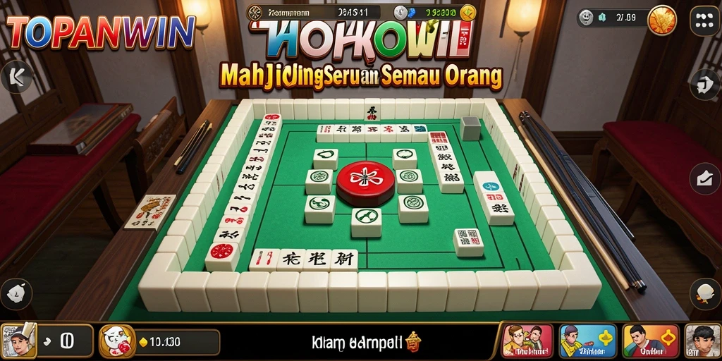 Tampilan gameplay menarik dari TOPANWIN dengan desain Mahjong yang indah.