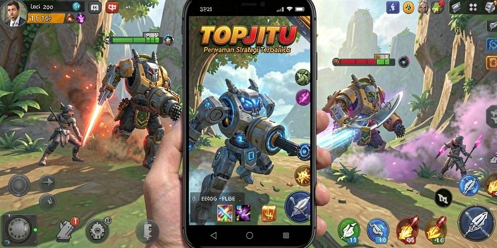 Tampilan gameplay menarik di dunia strategis TOPJITU.