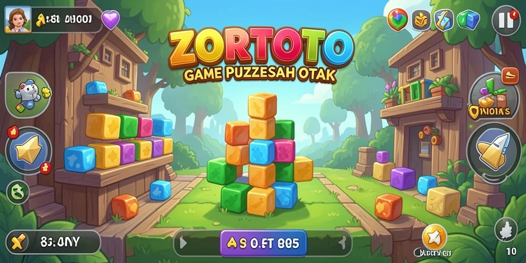 Tampilan gameplay ZORTOTO dengan tantangan puzzle seru.